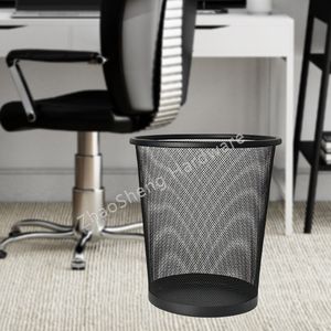 Hôtel <span class=keywords><strong>noir</strong></span> toilette bureau métal treillis métallique corbeilles poubelle poubelle déchets <span class=keywords><strong>papier</strong></span> bacs - Product Image 6
