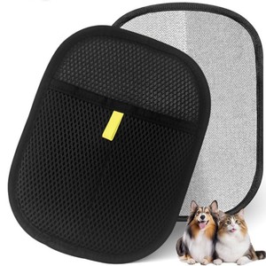 Gants Houji pour enlever les poils d'animaux avec brosse double face pour le nettoyage des chats et des chiens, gants anti-statiques pour enlever les peluches - Product Image 2