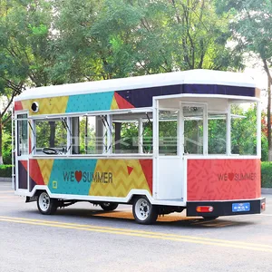 JEKEEN Popular Personalizável Snack Máquinas Elétrica Móvel Fast Food Truck Para Pizza Móvel Cafe Bar