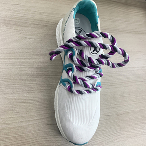 Stock remplaçable Couleurs personnalisées Rond Épais Torsadé Coton Dunk Chaussures Lacets - Product Image 4