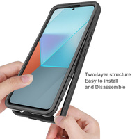 Élégant 360 Protection complète Couverture arrière Protecteur d'écran intégré Redmi 13C Note 13 Pro 5G Accessoire élégant pour téléphone portable