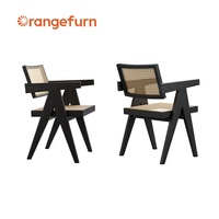 Chaise de salle à manger en osier naturel de rotin de haute qualité chaise de bras de canne rentable pour une utilisation de loisirs d'appartement et d'hôtel