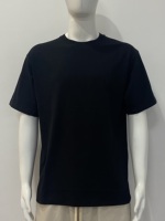 Top classement uni luxe T-shirt unisexe impression personnalisée logo col montant blanc t-shirt surdimensionné coton lourd hommes T-shirt pour hommes