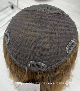 Toupee <span class=keywords><strong>de</strong></span> <span class=keywords><strong>Cabello</strong></span> Humano 100% Virgen, Rubio Claro con Reflejos, Ondulado, con Base <span class=keywords><strong>de</strong></span> Seda 4x4 y Clip <span class=keywords><strong>para</strong></span> el <span class=keywords><strong>Cabello</strong></span>, <span class=keywords><strong>para</strong></span> <span class=keywords><strong>Mujeres</strong></span> con <span class=keywords><strong>Cabello</strong></span> Fino - Product Image 2