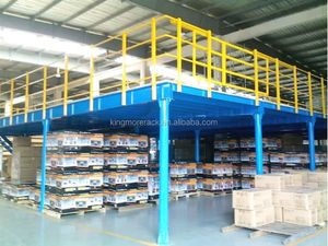 Plate-forme mezzanine en acier robuste à 2 ou 3 niveaux Système de rayonnage stable et élevé pour entrepôt Solution de stockage agrandie - Product Image 2