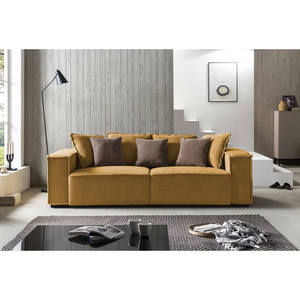 Canapé 3 places SURF BIG FAMILY en tissu jaune - Product Image 1