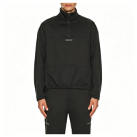 Sweat-shirt de sport pour homme 320 GSM en tissu technique épais, demi-zip, imprimé personnalisé, coupe décontractée