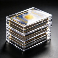 Boîte en acrylique transparente sur mesure avec couvercle, boîte de protection ETB, étui en acrylique pour collection de cartes