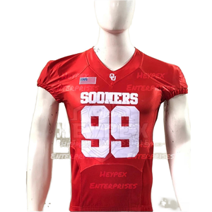 Camiseta de fútbol americano de sarga de aparejos de manga corta más vendida, camiseta de fútbol americano Popular de tallas para jóvenes y adultos - Product Image 1