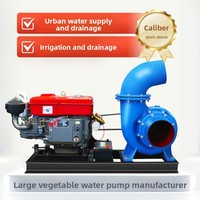 Pompe à débit mixte diesel pour drainage municipal, avec grande entrée et sortie, carter renforcé, châssis de remorque à quatre roues, solution d'usine personnalisée