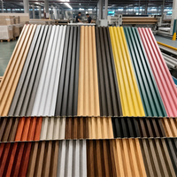 Panneau mural rainuré en WPC imperméable pour intérieur, panneau décoratif en bois à lattes, placage composite écologique 3D pour salon