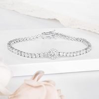 Bracelet tennis élégant en cuivre plaqué or 18 carats avec zircon, imperméable, adapté aux femmes, bijoux luxueux et tendance
