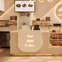 Meubles de café de style moderne en bois de haute qualité, design de magasin de café, design de salon de thé, design de café