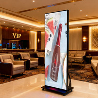 Écran LED BEMS pour intérieur, sur pied, P2.5, 640 mm x 1920 mm (L x H), affichage numérique LED intelligent à haute luminosité pour la publicité