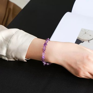 Bracelet coloré pour femme, bijoux en pierres précieuses, énergie curative, <span class=keywords><strong>améthyste</strong></span> naturelle, graviers de cristal, cadeaux - Product Image 4