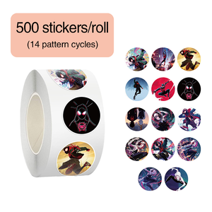 Autocollants en rouleau de dessin animé Spider-Man <span class=keywords><strong>Marvel</strong></span> - Autocollants en vinyle imperméables pour jouets d'enfants, cadeaux de fête, décoration de chambre et artisanat DIY - Product Image 1