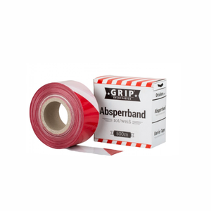 Ruban de signalisation rouge et blanc de 50 mm de large en polyéthylène pour marquage de sécurité - Product Image 3