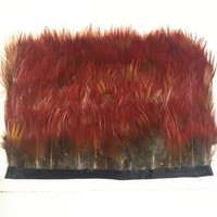 Plumes de poulet rouges naturelles pour la création de boucles d'oreilles, d'ailes, de attrape-rêves, d'activités créatives, de projets, de décorations de mariage, de fêtes et de maison
