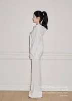 Pantalon de jogging en coton OEM de haute qualité pour femme, en molleton bouclette, décontracté, taille mi-haute, printemps, écologique, vente en gros