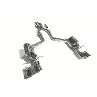 Échappement Catback en Acier Inoxydable TLS 1,5 mm Poli Miroir avec Valve de Commutation Sonore Haute Fréquence pour Benz C63 AMG W204 2011-2015 6.2 V8