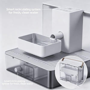 Bebedero <span class=keywords><strong>para</strong></span> Mascotas, Blanco Esmerilado, ABS, Gran Capacidad, Unidad de Hidratación <span class=keywords><strong>para</strong></span> Perros y Gatos de Interior con Sensor Inteligente - Product Image 1