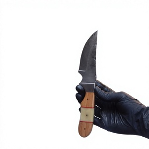 Cuchillos Rajput OEM Personalizables, Cuchillo de Caza de Hoja Fija de Acero de Damasco, Punta de Gota, Mango de Madera, Grado Industrial, 22 cm de Longitud Total - Product Image 5