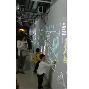 Games For Children Museum Interactive Projection Wall 5*96 Meters Interactive Magic Games