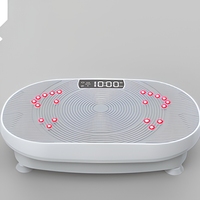 Plateforme vibrante électromagnétique avec thérapie par lumière rouge et infrarouge, pour usage domestique, relaxation musculaire du corps entier, récupération physique