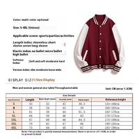 Maillots de baseball de style universitaire personnalisés pour vestes de sport à col montant décontractées unisexes Logo personnalisable pour grande taille