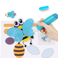 Robot de cuerda para caminar de primavera para niños, juguete educativo DIY, kit de pluma 3d de baja temperatura