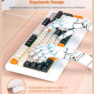 <span class=keywords><strong>Clavier</strong></span> ergonomique silencieux <span class=keywords><strong>iMICE</strong></span> AK-100 filaire USB avec rétroéclairage arc-en-ciel et touches colorées en gros - Product Image 2