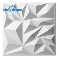 Panel Dinding 3D PVC Bertekstur Diamond 12x12 inci 33 Paket untuk Ruang Gaming Modern Latar Belakang TV