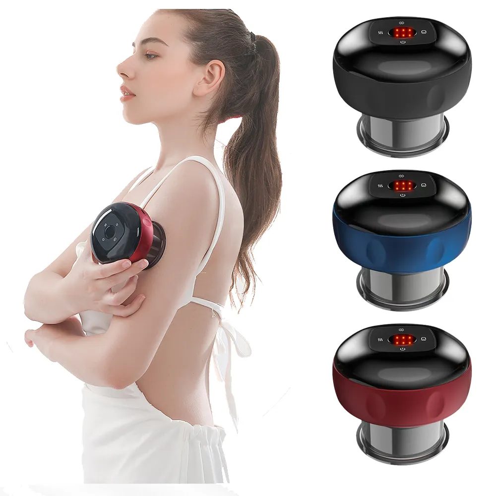 6 Gears Rechargeable Smart Cupping Cups Therapy Massager for Body Pain Relief Smart Dynamic Cupping Massager Device