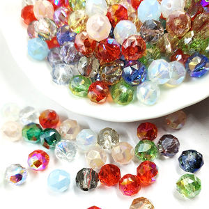 Perles en verre facettées AB transparentes d'Autriche, 8 mm et 10 mm, de plusieurs couleurs au choix, pour la fabrication de bijoux (vente en gros) - Product Image 3
