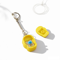 Jouet anti-stress à bouton fantaisie imprimé en 3D, amusant et mignon, en plastique, porte-clés, mini gants de boxe, porte-clés à clic