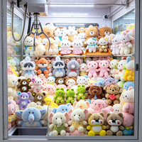 Assortiment de peluches de 8 pouces en gros, animaux en peluche doux pour machine à griffes et distributeur automatique