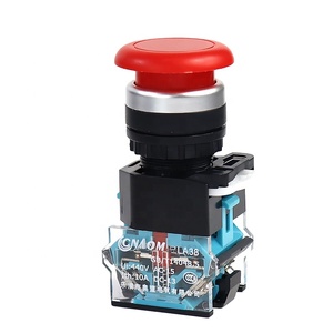 Mejores Ventas: Interruptor de Botón Pulsador Tipo Hongo de 22mm con Reajuste Automático, Contacto de Cobre, 1NO 1NC - Product Image 1