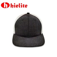 Gorra Trucker de Mezclilla de Pana con Mezcla de Algodón y Poliéster, Diseño de 6 Paneles, Bordado 3D, Múltiples Posiciones para Logotipo, Unisex, para Todo Uso, Invierno
