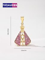Bijoux religieux, design tendance, pendentif en or 18 carats de haute qualité, zircon, artisanat, destin torsadé, luxe, port quotidien, croix