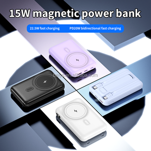 Магнитный мини-внешний аккумулятор, 10000 мАч с 2 кабелями, 15 Вт - Product Image 6