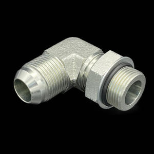 Raccord hydraulique à angle droit JIC à filetage extérieur, conique extérieur à 74 degrés, norme américaine, joint torique réglable - Product Image 1