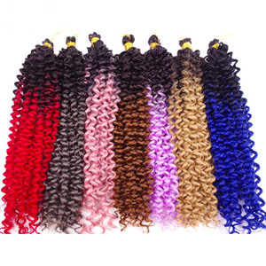 Peluca de 14'' de Fibra Sintética Resistente al Calor, Estilo <span class=keywords><strong>Crochet</strong></span>, Color Degradado Exótico de Dos Tonos, Ondulado con Efecto de Ondas de Agua - Product Image 4