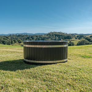 Hachillspa Luxe Outdoor Roestvrijstalen Ijsbad Zwarte Houten Rok | Voor Atleten <span class=keywords><strong>Spa</strong></span> Herstel Koude Duikemmer - Product Image 2