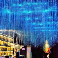 45W RVB Fibre Optique Lumière Créative Net Lumière Rouge Restaurant bar Étoile Fibre Optique Lustre Ciel Étoilé Haut Plein d'Étoiles