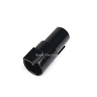 Conector Circular Deutch Serie DTHD de 1 Posición, Modelo DTHD06-1-8S/DTHD04-1-8P, Carcasa/Terminal para PCB Macho, Color Negro, Electrónico