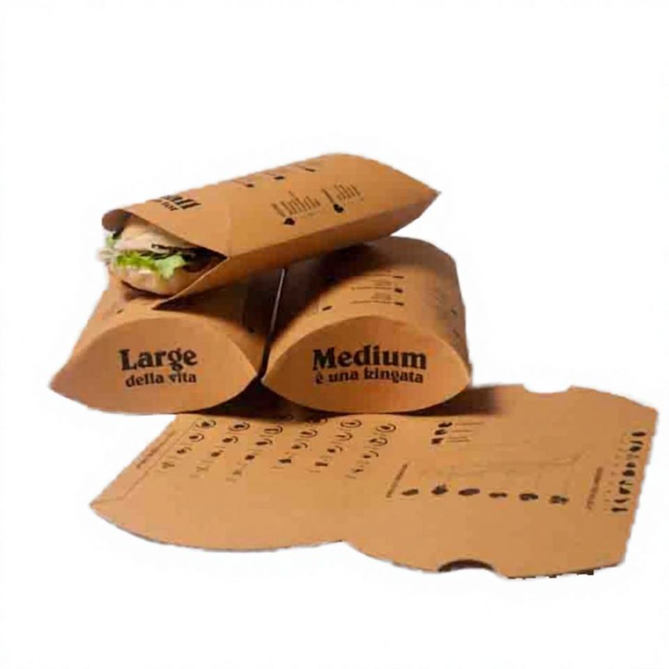 Custom Wholesale Recycled Kraft Paper Curved Pillow Packaging Box with ...