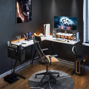 L Shaped Gaming Computer Desk Study Writing Corner Gaming Table Desk For Pc Home Office Laptop Table Pc Gaming Table