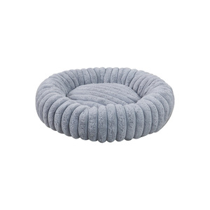 Оптовая продажа, роскошная плюшевая круглая кровать для домашних животных, удобная моющаяся кровать для кошек и собак, для маленьких, средних и больших размеров - Product Image 1