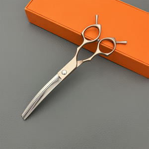 Tijeras de entresacar curvas SR de 7 pulgadas de acero inoxidable para peluquería canina, para recortar el pelo esponjoso tipo pompón - Product Image 5