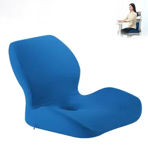 Materiales destacados Soporte trasero Cojín de asiento Espuma viscoelástica Soporte lumbar Almohada trasera para automóvil/silla